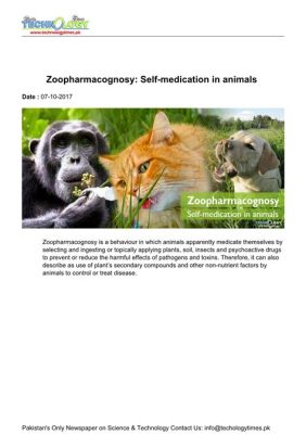  Zoopharmacognosy: Rediscovering Nature's Pharmacy - Exploring Self-Medication in the Animal Kingdom